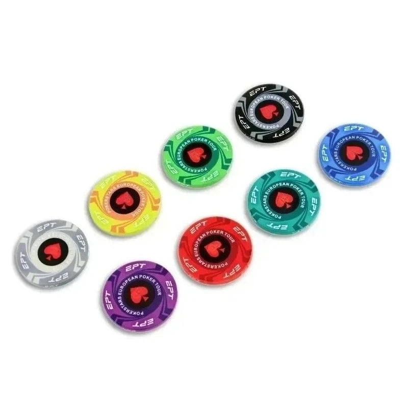 Premium Ceramic Game Chips Set – 10 Pieces