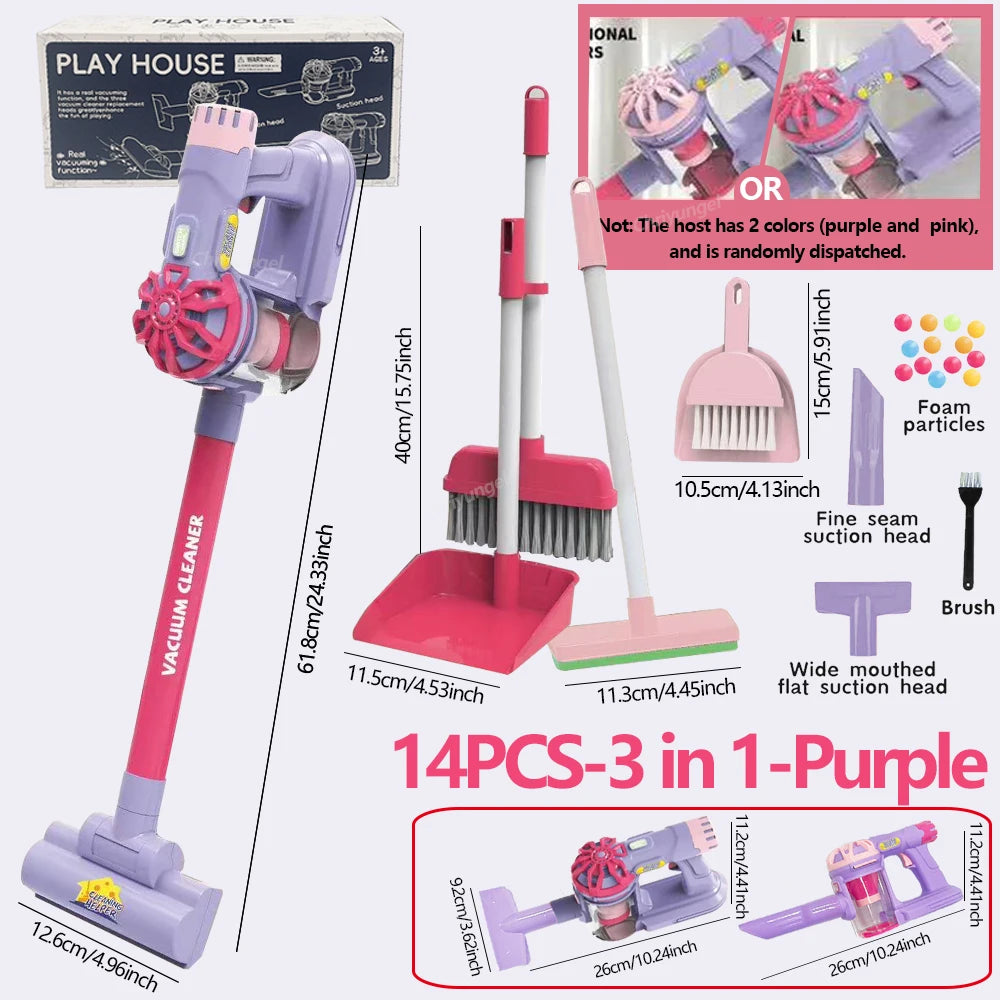 Kids Vacuum Cleaner Toy – Interactive Cleaning Play Set