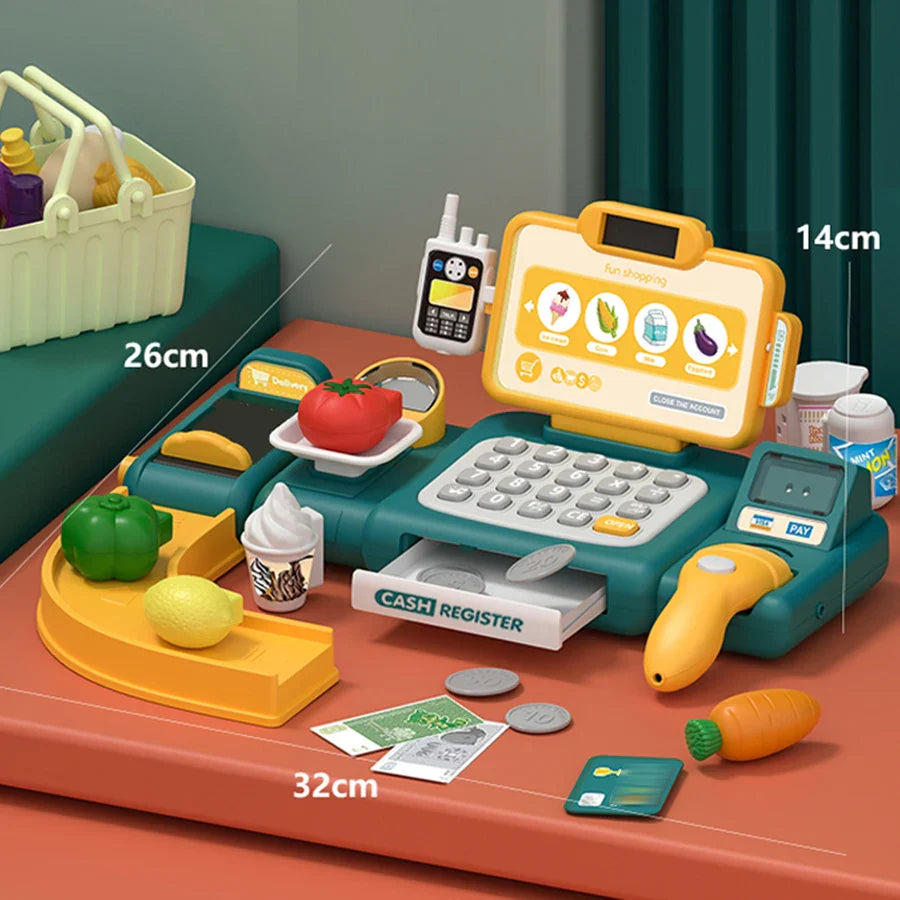 Kids Smart Cash Register Playset – Pretend Store Fun – Detail | Toki Toy Box