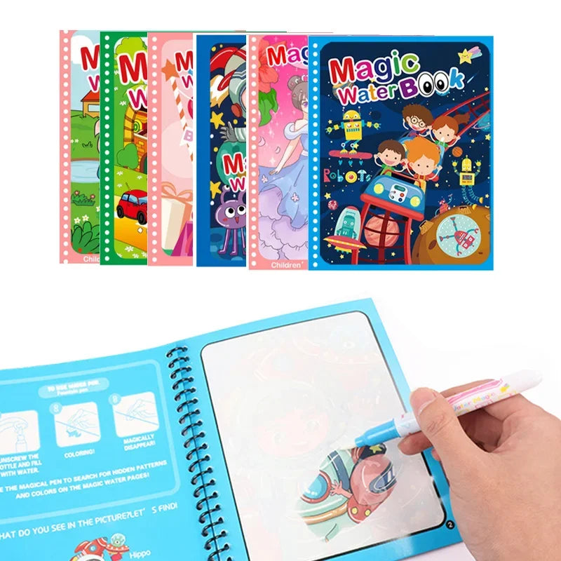 Reusable Water Coloring Book – Montessori Early Learning Toy for Kids