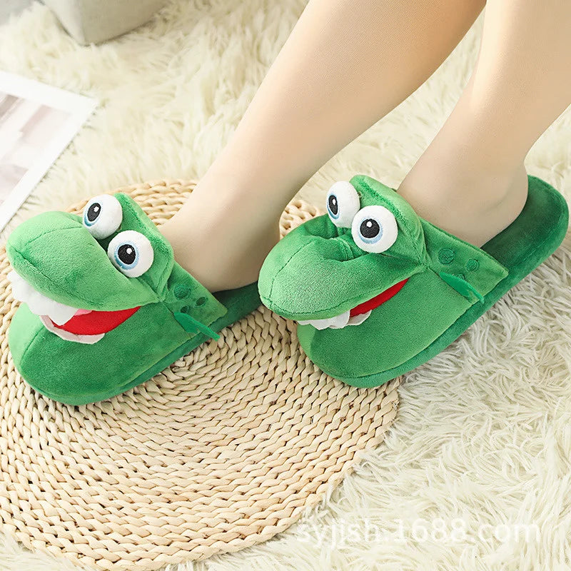 Crocodile Slippers – Funny Moving Mouth Cozy Home Shoes