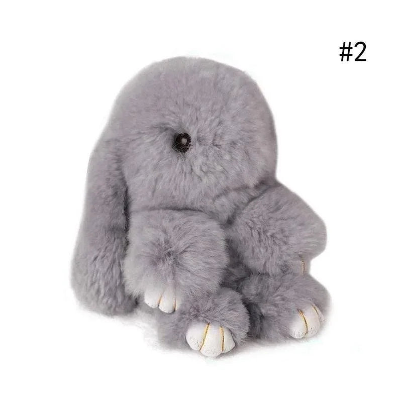 Fluffy Bunny Keychain – Soft Cute Charm for Girls – Size Reference | Toki Toy Box