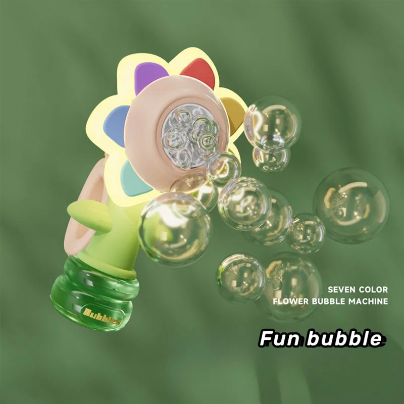 Sunflower Bubble Machine Toy – Dancing Bubble Maker for Kids – Detail | Toki Toy Box
