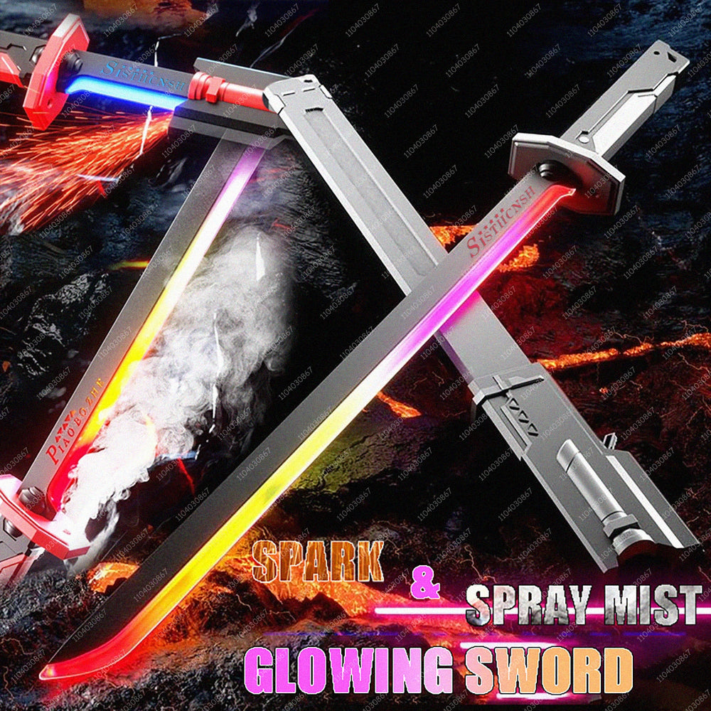 Glowing Streamer Sword Toy – Spark & Smoke Effect