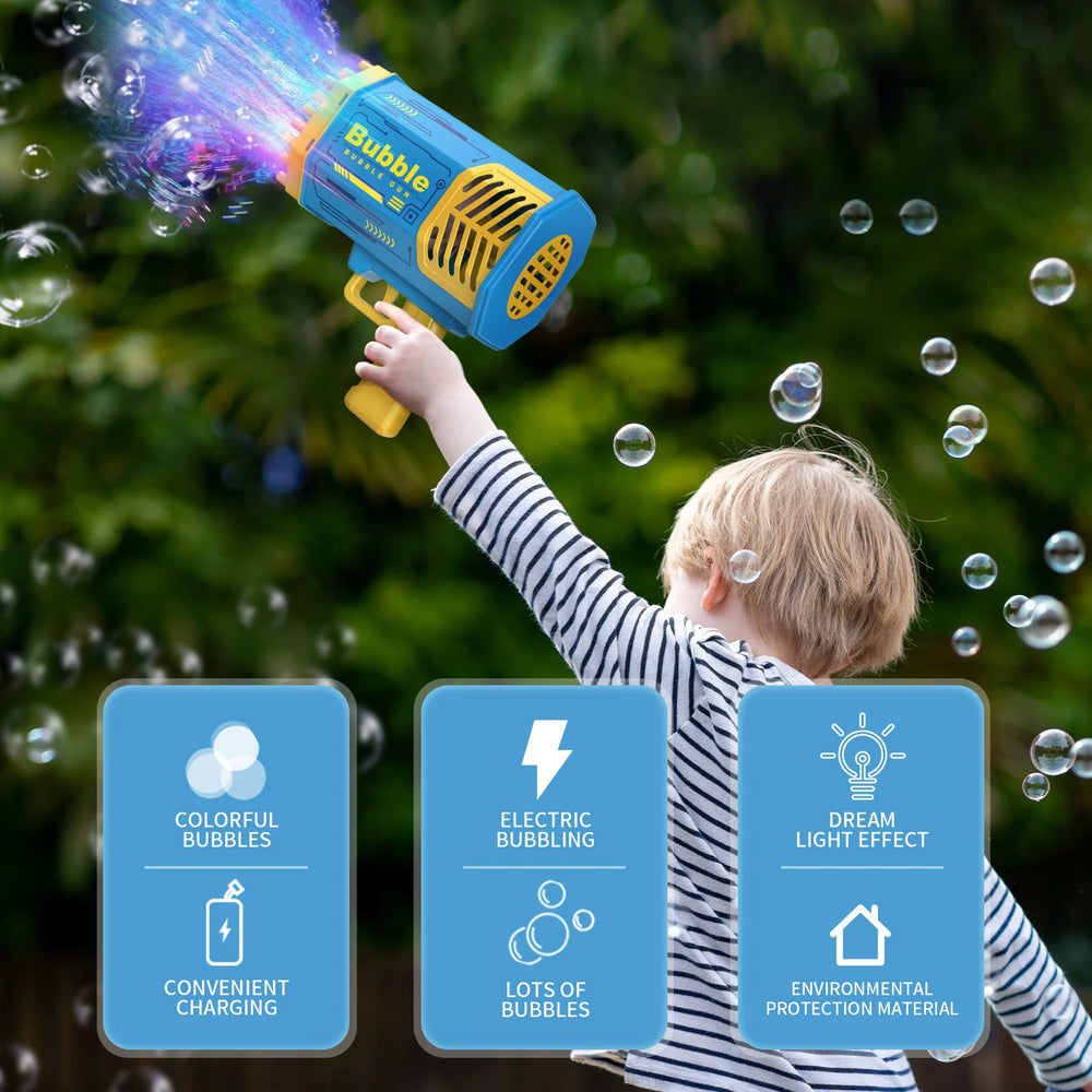 69-Hole Astronaut Bubble Blaster for Kids - Toki Toy Box