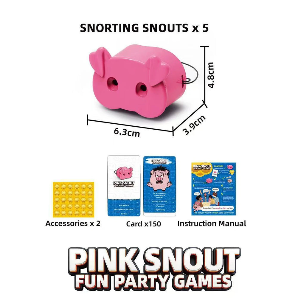 Don't Laugh Pig Card Game – Family Party Challenge