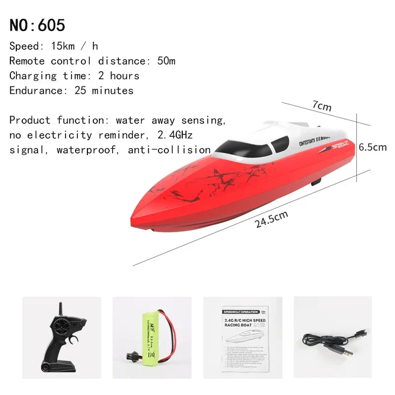 RC Speed Boat Toy – Fast Remote Control Water Racer – Size Reference | Toki Toy Box