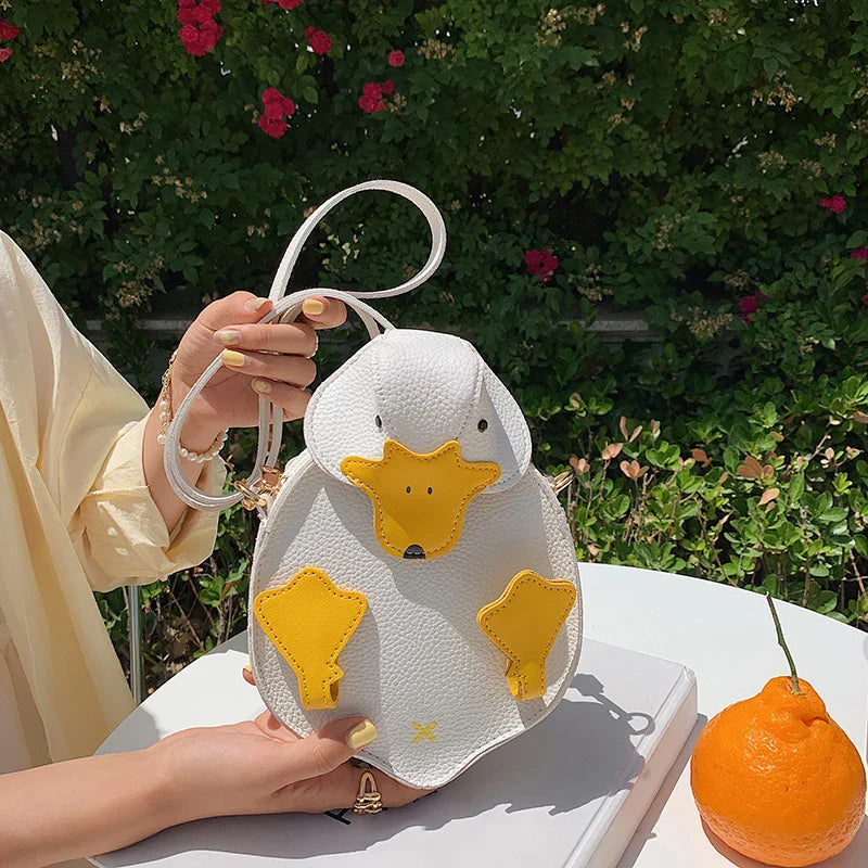 Mini Duck Crossbody Bag – Cute PU Coin Purse for All – In Use | Toki Toy Box