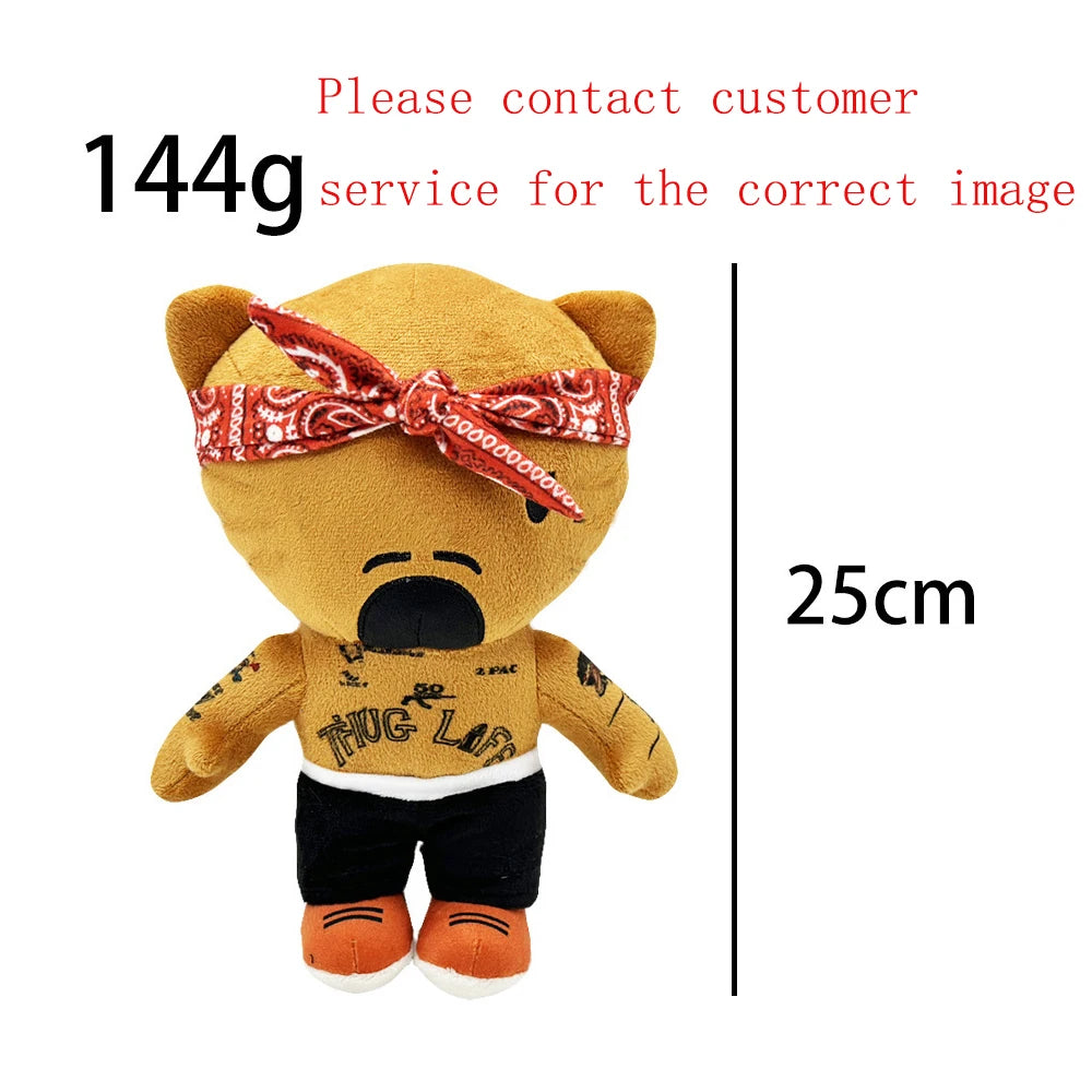 Plush buddy toy wearing a red bandana