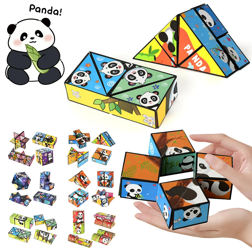 Panda Infinity Cube – Foldable Stress Relief Puzzle