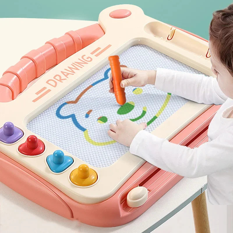 Magnetic drawing board with cartoon doodle pad and stylus