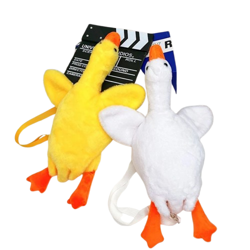 Cute Duck Crossbody Bag for Women – Plush White Goose Shoulder Bag