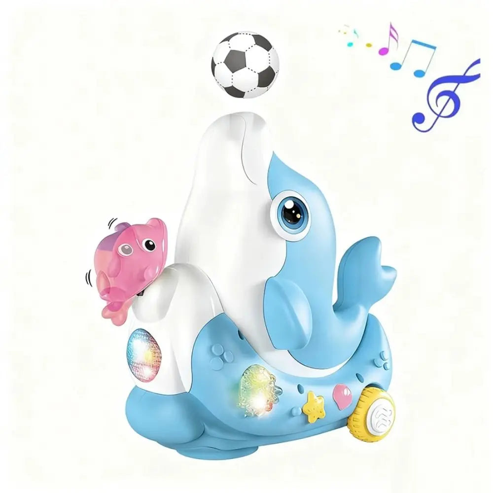 LED Dolphin Walking Toy – Musical Ball Blower – View 13 | Toki Toy Box