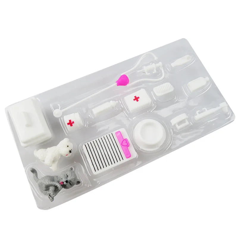 Mini Doll Pet Accessories Set – 1:6 Dollhouse Gear – Size Reference | Toki Toy Box