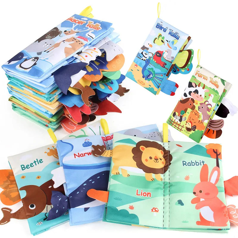 Baby Sensory Cloth Book with Animal Tails