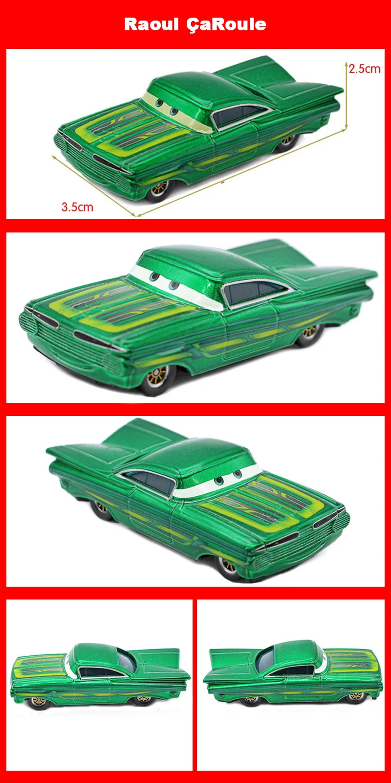 Cartoon Race Car Die-Cast Toy – Pull Back Fun