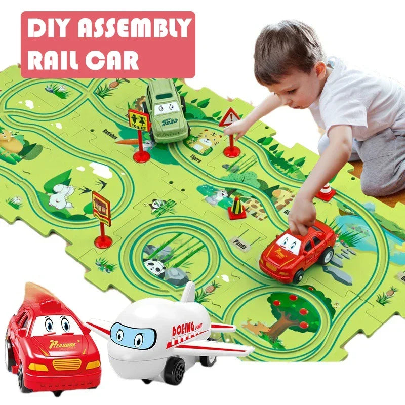 DIY Electric Rail Car Puzzle Set for Kids - Toki Toy Box