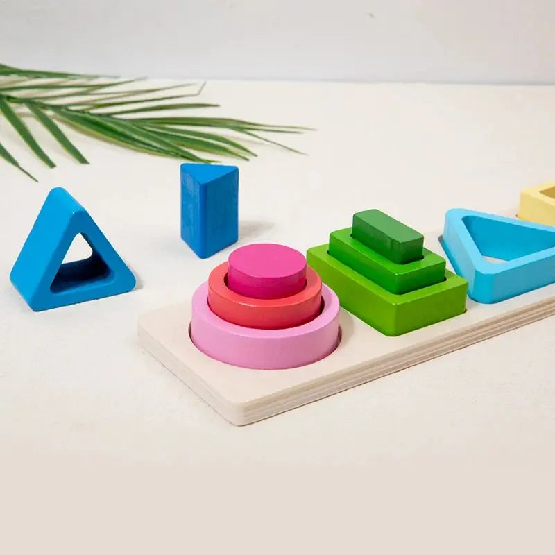Montessori Wooden Shape Sorting Toy for Toddlers