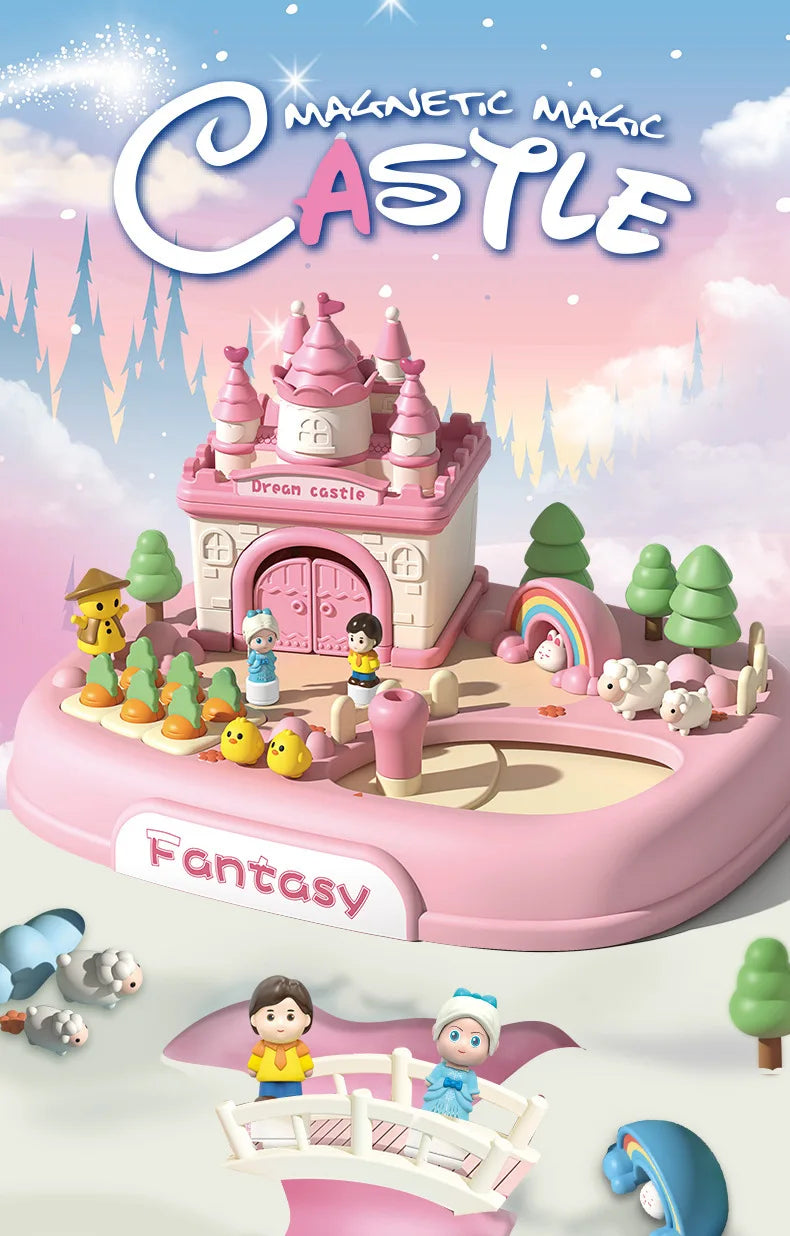 Magnetic Dollhouse Playset – Creative Princess Toy for Kids - Toki Toy Box
