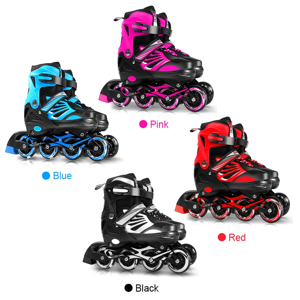 Adjustable Kids Inline Skates with Light-Up Wheels