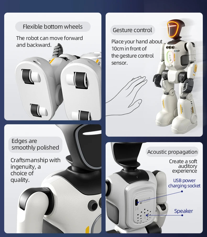 RC Robot Intelligent Robot for Children Remote Controlled Robots Smart Intelligent Dancing RC Robot Toy Gift for Kid R40