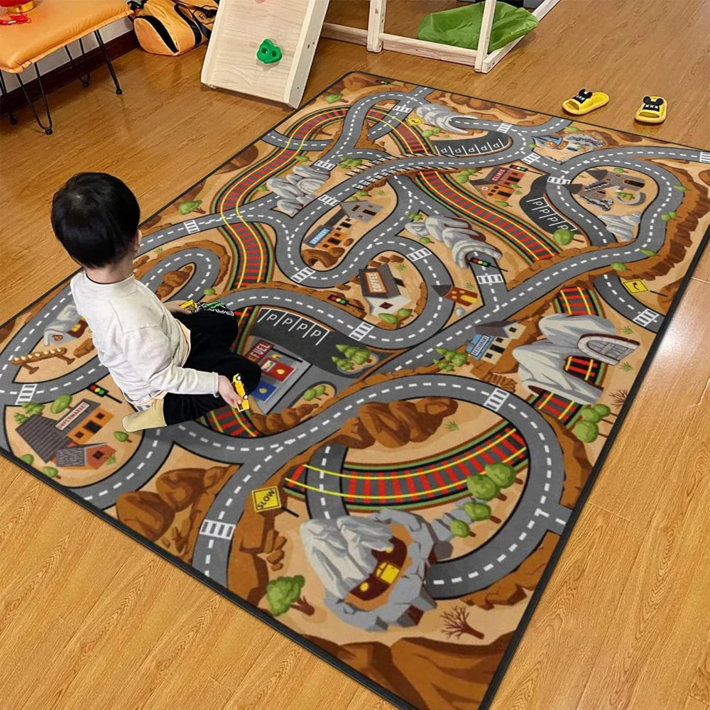 Racing Track Play Mat for Creative Car Adventures