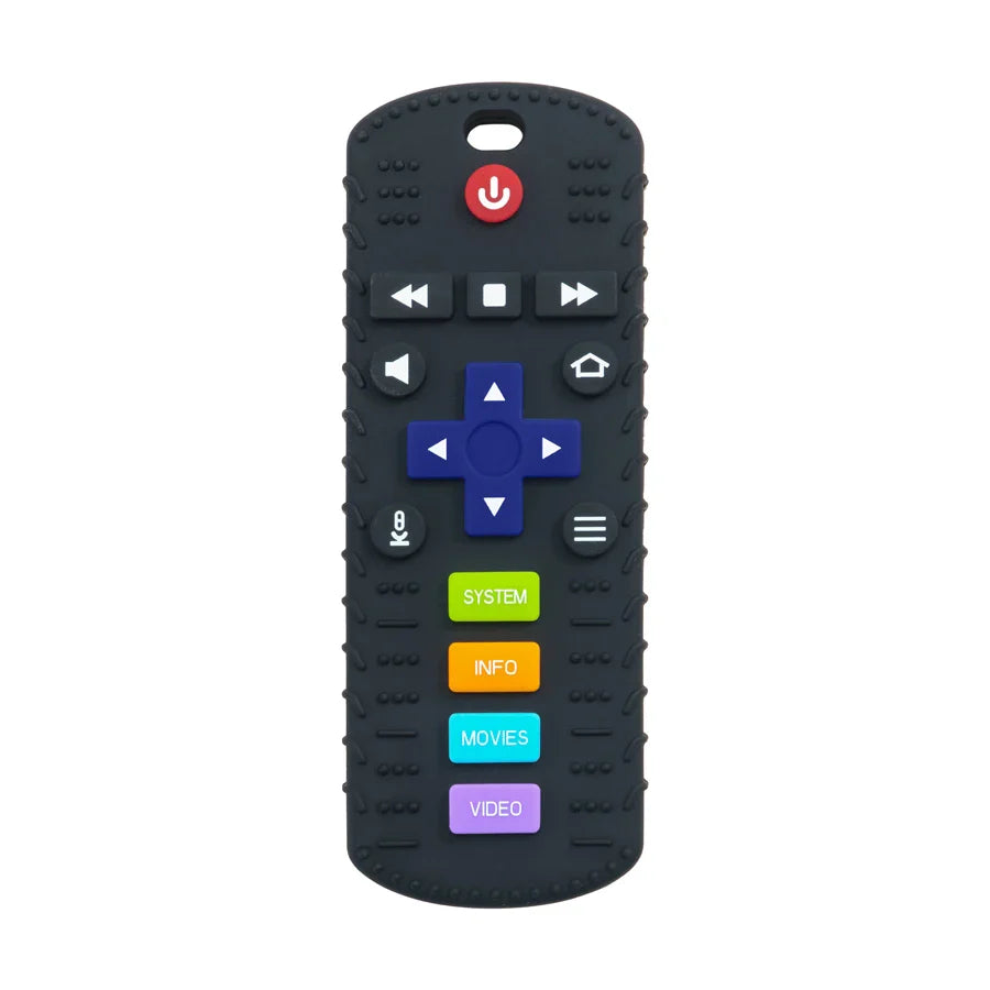 TV Remote Shaped Silicone Teether – Ideal for Soothing Teething Babies