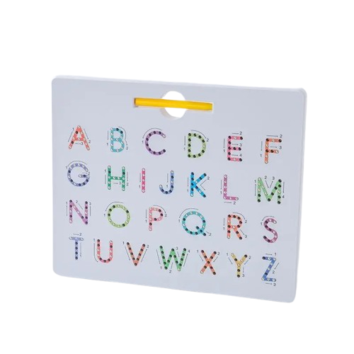 Magnetic Alphabet Trace Board – Kids Writing – Side View | Toki Toy Box