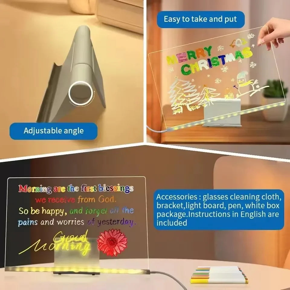 LED Acrylic Message Board | Creative Desk Display