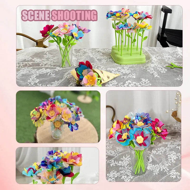 DIY Fabric Flower Bouquet Kit – Creative Craft Gift for Kids