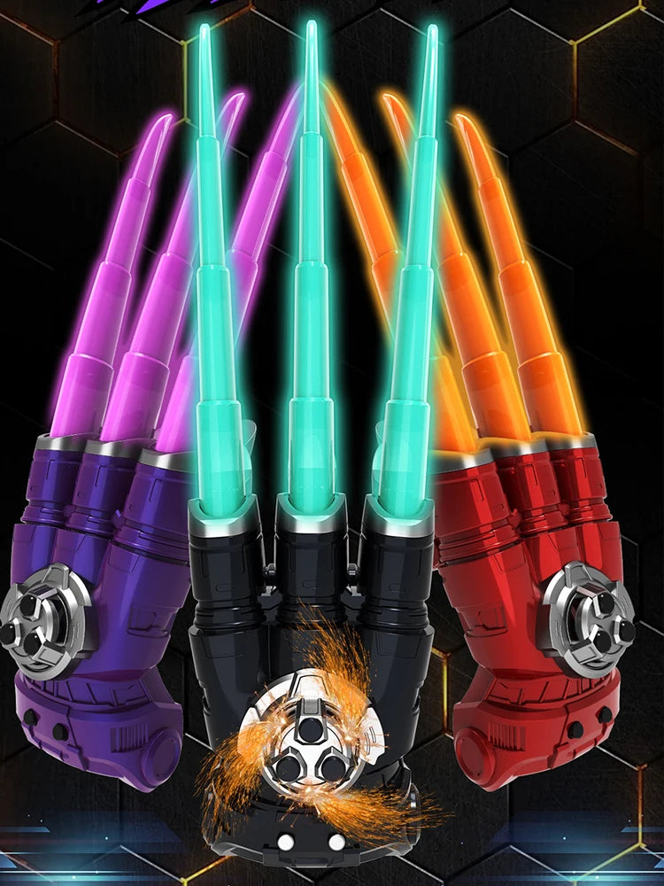 Light-Up Retractable Claw Gloves for Kids