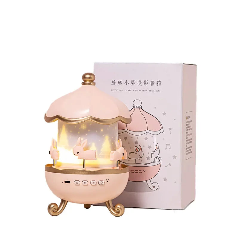 Starry Sky Projection Night Light Carousel Horse