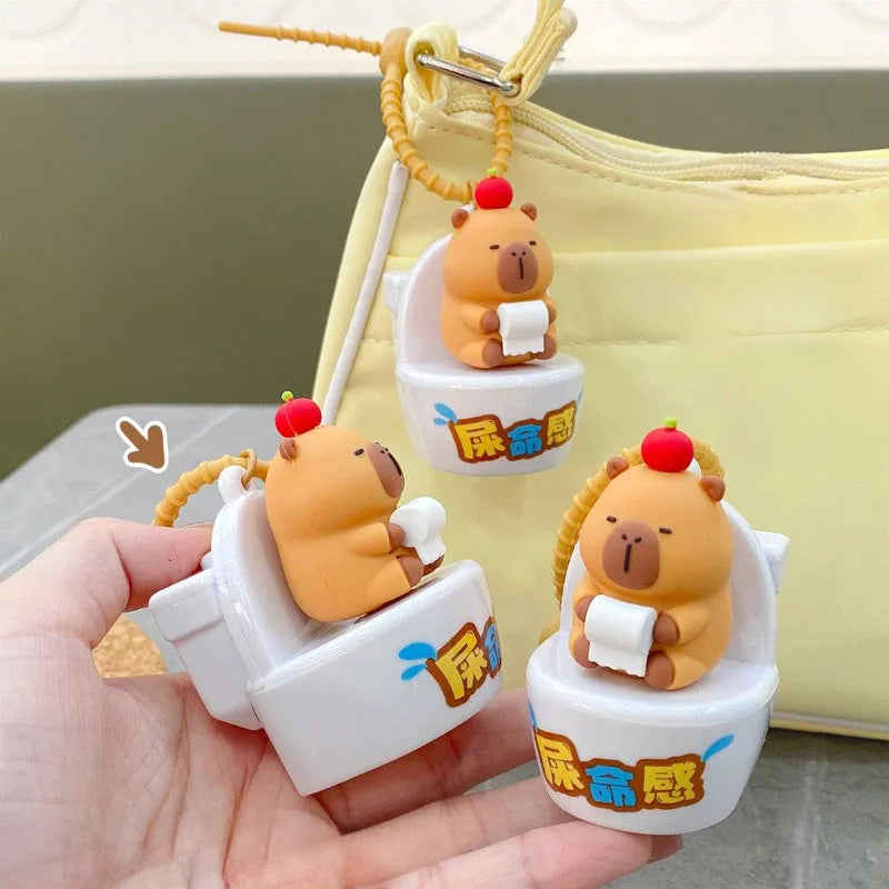 Funny Capybara Squeaky Keychain – Cute Bag Charm – Whats Included | Toki Toy Box