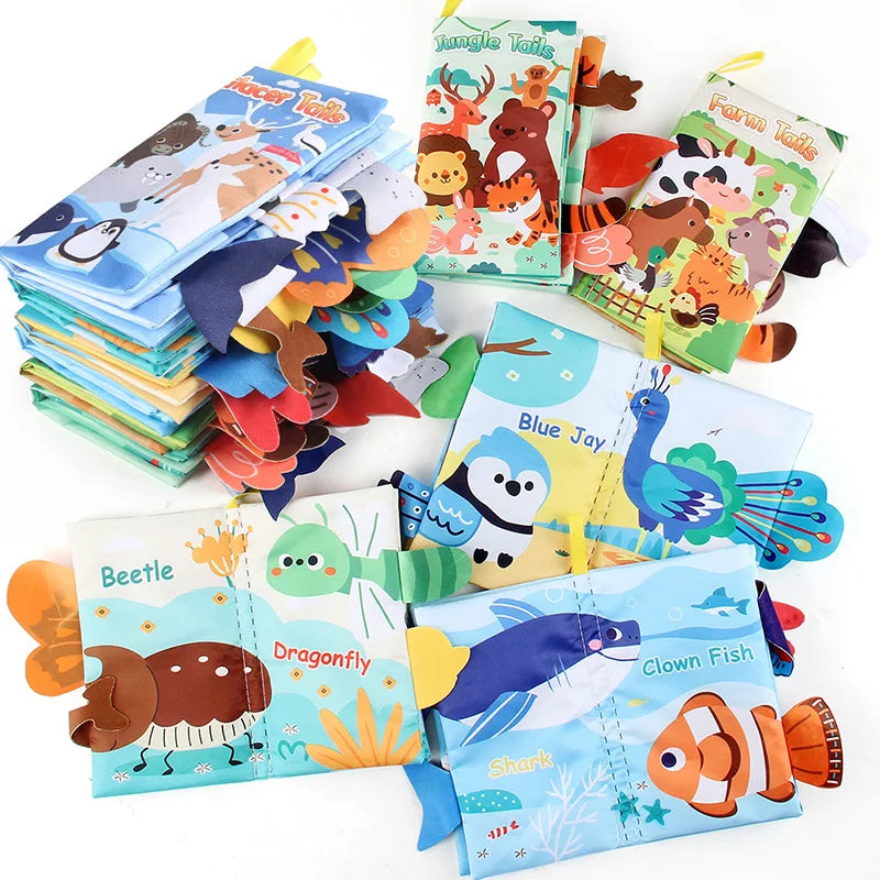Baby Sensory Cloth Book with Animal Tails