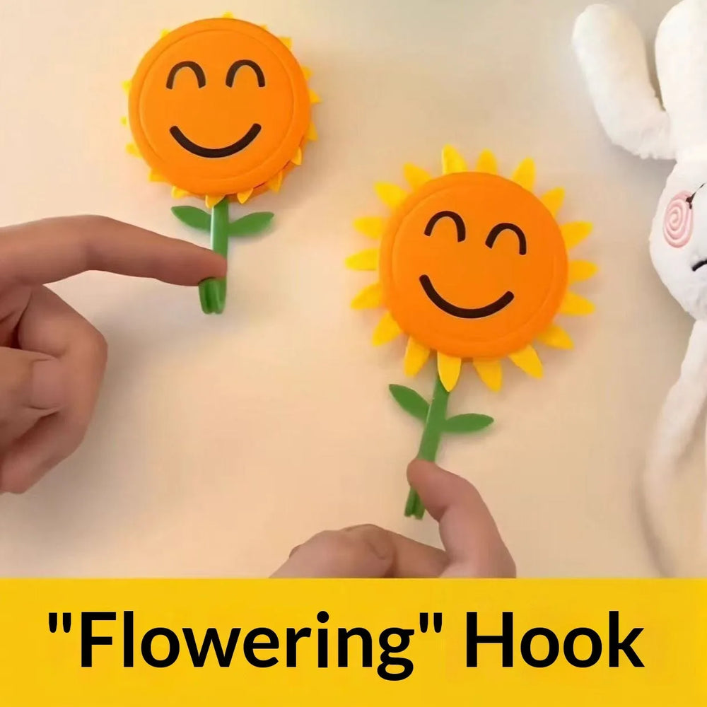 Blooming Sunflower Retractable Adhesive Wall Hook  🌻 Product Description