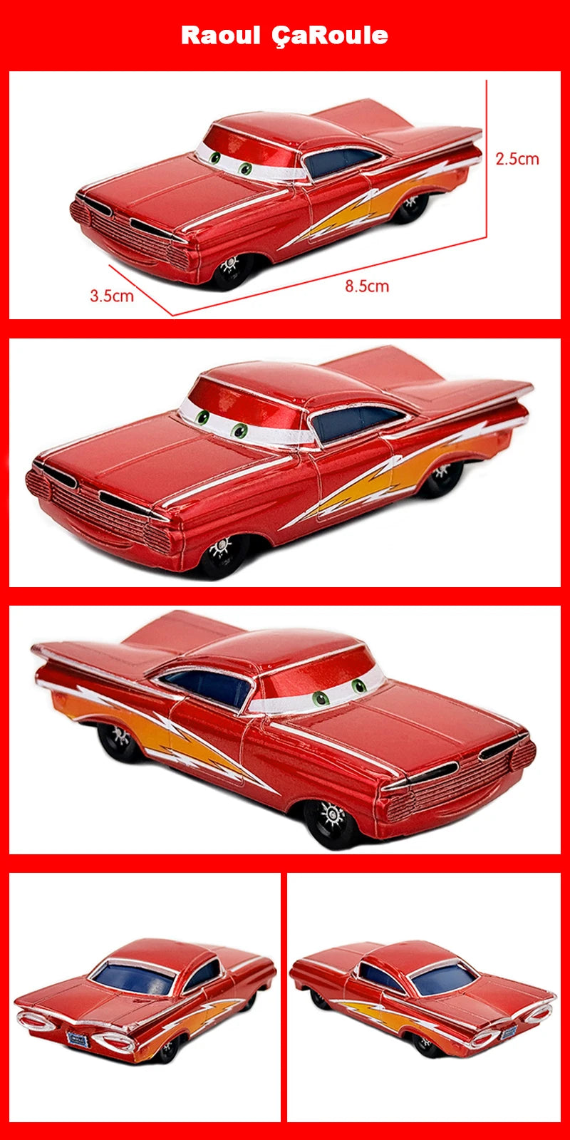 Cartoon Race Car Die-Cast Toy – Pull Back Fun