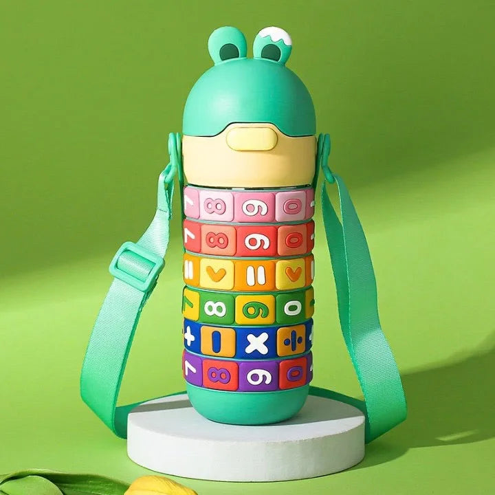 Kids Thermal Water Bottle – Digital Puzzle Straw Cup - Toki Toy Box