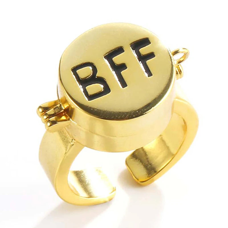Best friends forever ring presented as a gift