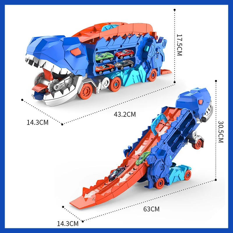 Folding Dino Transporter Track Set – Kids Racing Play – Lifestyle | Toki Toy Box