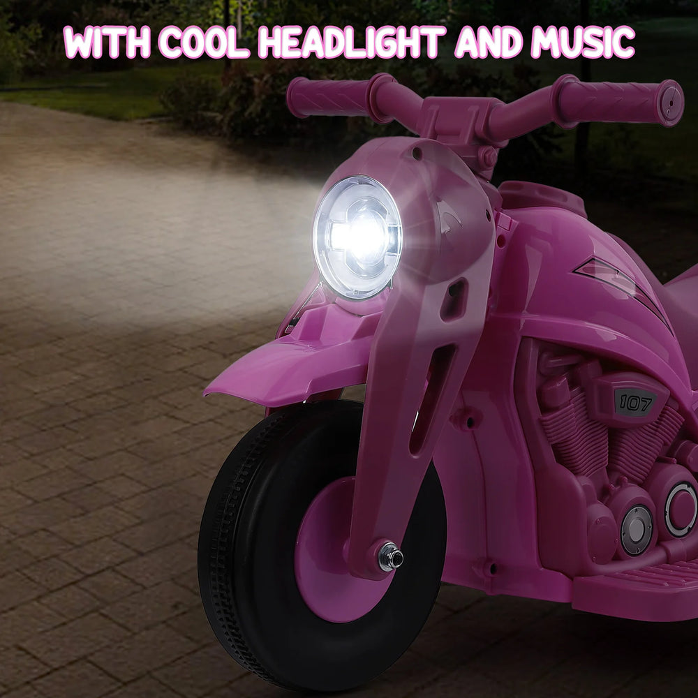 Kids Ride-On Bubble Motorcycle with Lights & Music