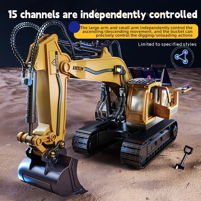RC Excavator Toy – Alloy Remote Control Construction Truck – In Use | Toki Toy Box