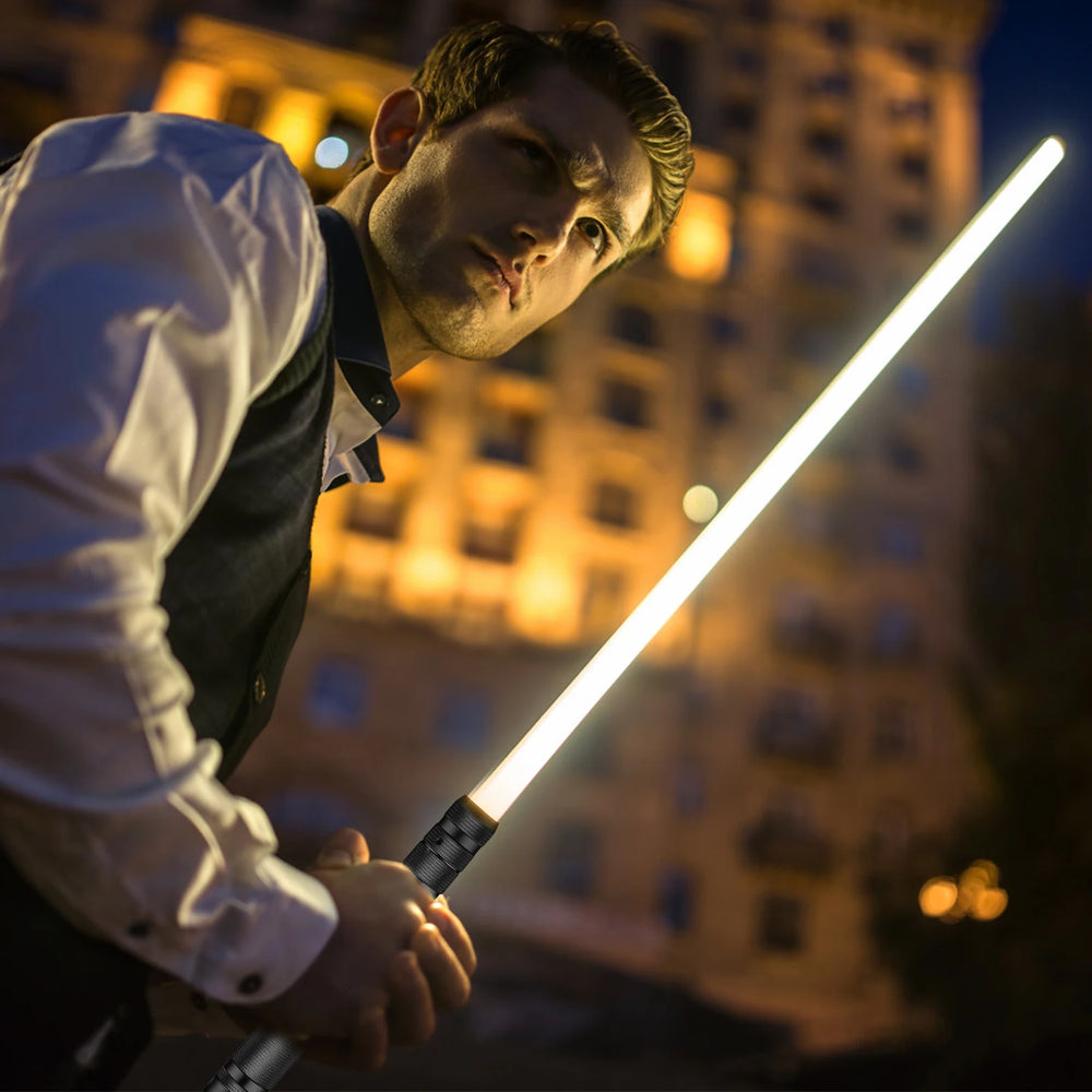 RGB Duel Light Sword – 16 Color Blade – In Use | Toki Toy Box