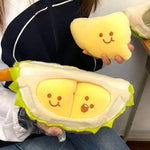 Creative Detachable Durian Plush Toy – Soft, Cute Peeling Fruit Pillow Doll