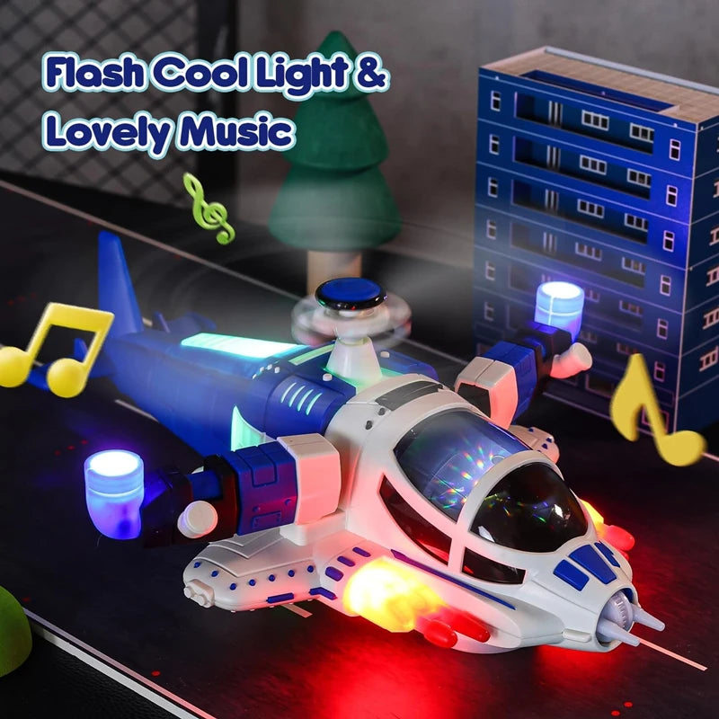Kids Helicopter Toy – Lights & Sounds Diecast Plane