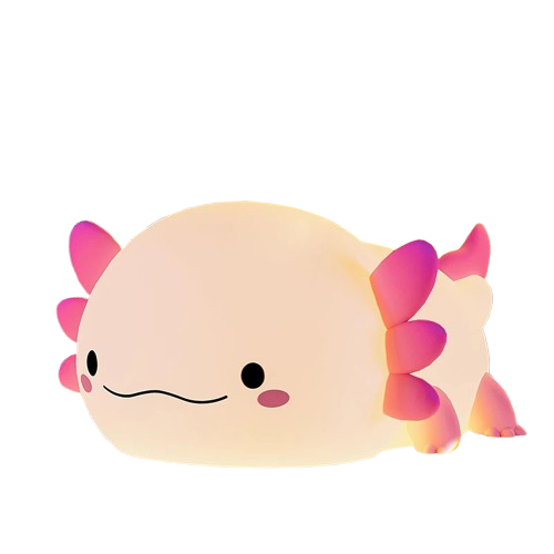Axolotl Silicone Night Light – Soft, Touch-Controlled - USB Rechargeable.
