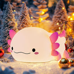 Axolotl Silicone Night Light – Soft, Touch-Controlled - USB Rechargeable.