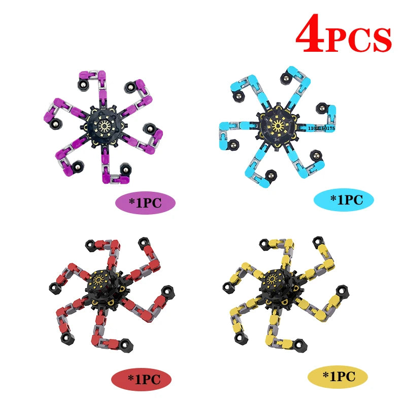 Transforming Fidget Spinner Chain – Stress Relief Toy for All Ages