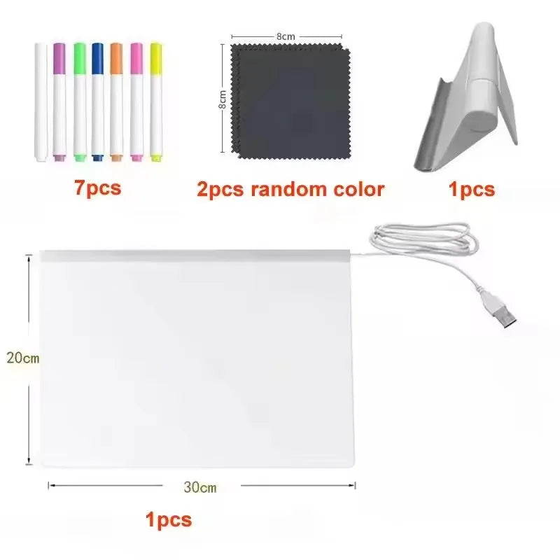 LED Acrylic Message Board | Creative Desk Display
