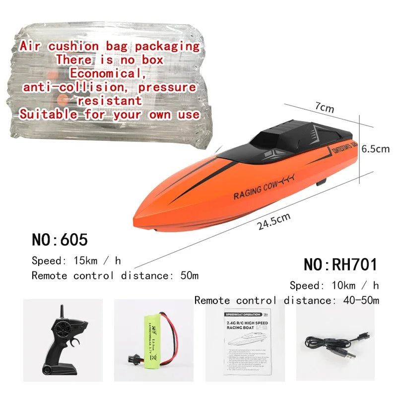 RC Speed Boat Toy – Fast Remote Control Water Racer – Color Options | Toki Toy Box
