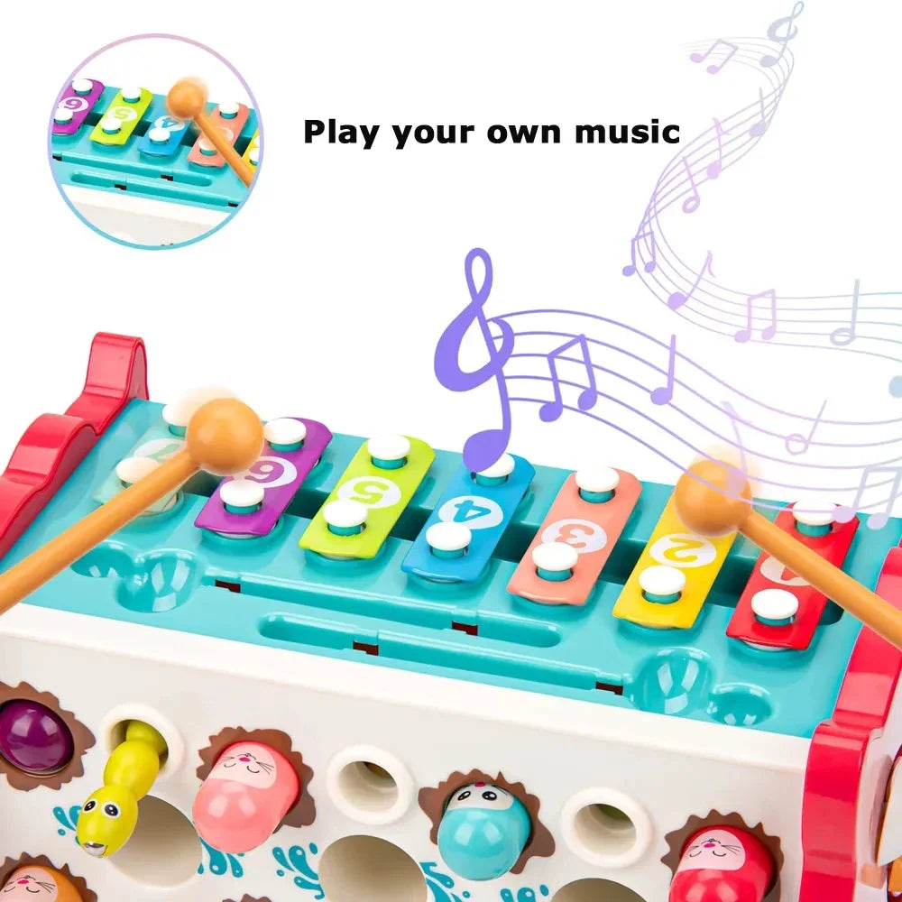 Montessori Owl Activity Cube – 6-in-1 Smart Play Toy – Size Reference | Toki Toy Box